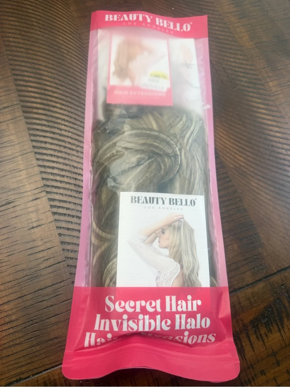 Blonde Brown Halo Hair Extensions - Secret Invisible Halo, opened never used